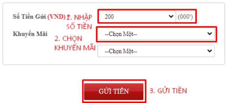 gửi tiền 12bet với momo/viettel pay