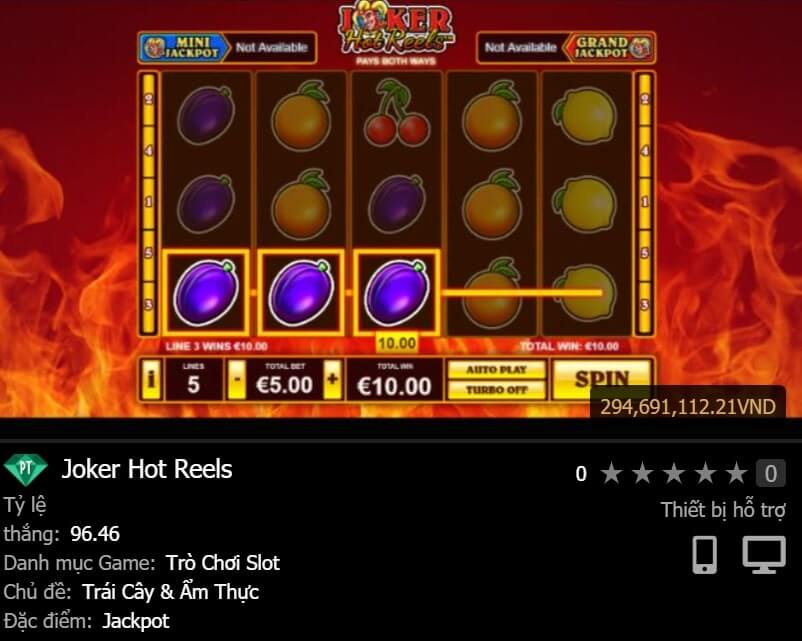 Game Jack Hot Reels trên 12bet