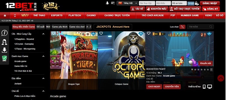 chơi đá gà online tại 12bet